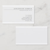 Carte De Visite Couleur élégante tendance Design moderne chic prop (Devant / Derrière)