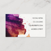 Carte De Visite Couleur expressive brossée (Dos)