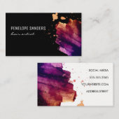 Carte De Visite Couleur expressive brossée (Devant / Derrière)