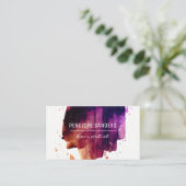 Carte De Visite Couleur expressive brossée (Debout devant)