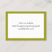 Carte De Visite Couleur Fleur et Crème Blanches (Dos)