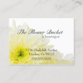 Carte De Visite Couleur Fleur et Crème Blanches (Devant)