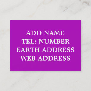 Carte de visite couleur foncé violet