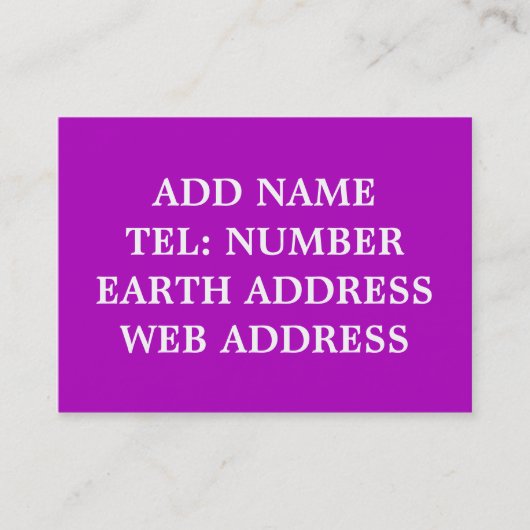 Carte de visite couleur foncé violet (Devant)