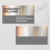 Carte De Visite Couleur | Gris (Devant / Derrière)
