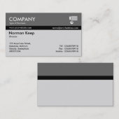 Carte De Visite Couleur - Gris (Devant / Derrière)