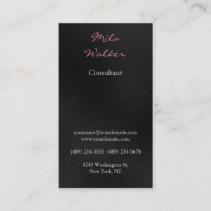 Carte De Visite Couleur grise professionnelle écriture manuscrite