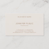 Carte De Visite Couleur Harmony Plain Professional Luxe Top Modish (Dos)
