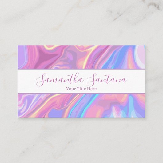 Carte De Visite Couleur Iridescente (Devant)