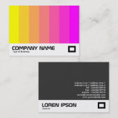 Carte De Visite Couleur - Jaune à Magenta (Devant / Derrière)