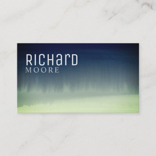 Carte De Visite couleur marine bleu et torquoise abstraite (Devant)