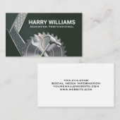 Carte De Visite Couleur | Marteau de scie industriel | Industriel (Devant / Derrière)