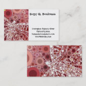 Carte De Visite Couleur Mauve en mosaïque de libellule unique (Devant / Derrière)