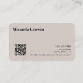 Carte De Visite Couleur métal minimal (Dos)