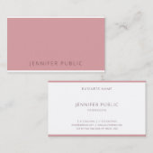 Carte De Visite Couleur moderne élégante Modèle simple professionn (Devant / Derrière)