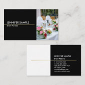 Carte De Visite Couleur moderne professionnelle élégante noir et o (Devant / Derrière)