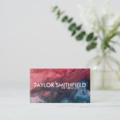 Carte De Visite Couleur moderne rouge et bleu (Debout devant)