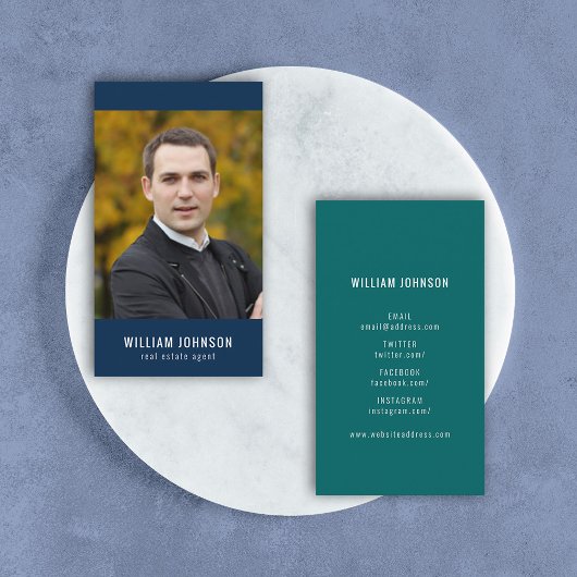 Carte De Visite Couleur modifiée Profil de médias sociaux Photo