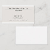 Carte De Visite Couleur Movée Créative Sleek Plain Professional (Devant / Derrière)