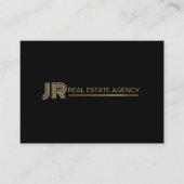 Carte de visite couleur noire, Modèle photo de mas (Devant)