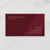 Carte De Visite Couleur or Elégante personnalisée Texte Premium ép (Dos)
