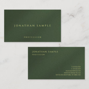 Carte De Visite Couleur Or Personnalisé Texte Signature Matte Luxe