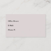 Carte de visite couleur or pour docteur (Dos)