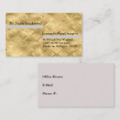 Carte de visite couleur or pour docteur (Devant / Derrière)