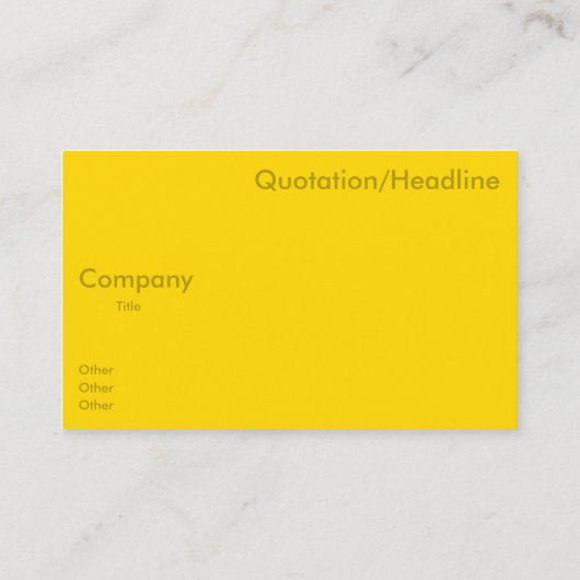 Carte De Visite couleur or solide (Dos)