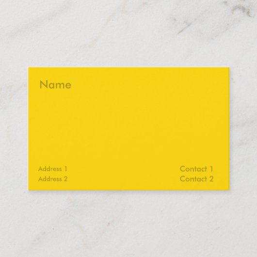 Carte De Visite couleur or solide (Devant)