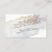 carte de visite couleur or turquoise (Dos)