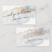 carte de visite couleur or turquoise (Devant / Derrière)