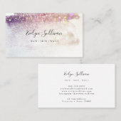 carte de visite couleur parties scintillant violet (Devant / Derrière)