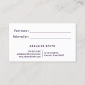 Carte De Visite couleur pastel fausse parties scintillant opale ca (Dos)