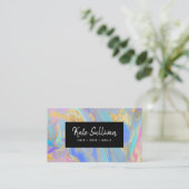 Carte De Visite couleur pastel fluide cheveux peau ongles (Debout devant)