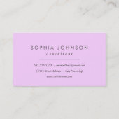 Carte De Visite Couleur pastel mauve Abstraite Liquide Iridescente (Dos)