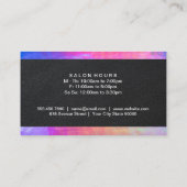 Carte De Visite Couleur Pastel Trim | Cuir noir (Dos)