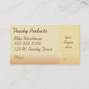 Carte de visite couleur pêche