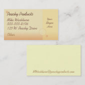 Carte de visite couleur pêche (Devant / Derrière)