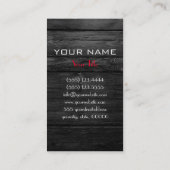 Carte De Visite Couleur peinte Bois look #2 (Dos)