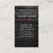 Carte De Visite Couleur peinte Bois look #4 (Dos)