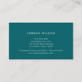 Carte De Visite Couleur personnalisée avec l'agent immobilier de l (Dos)