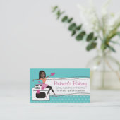 Carte De Visite Couleur personnalisée Boulangerie chef femme améri (Debout devant)