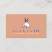 Carte De Visite Couleur personnalisée Palmier moderne Sun Beach (Devant)