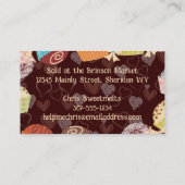 Carte De Visite Couleur personnalisée truffes chocolat confections (Dos)