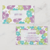 Carte De Visite Couleur PixDezines Hibiscus/do-it-yourself Arrière (Devant / Derrière)