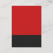 Carte De Visite Couleur professionnelle gris rouge rayée unique (Dos)