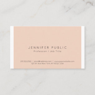 Carte De Visite Couleur professionnelle sophistiquée Simple