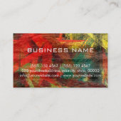 Carte De Visite Couleur rétro Moderne Grain de Bois Monogramme #3 (Dos)