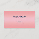 Carte de visite couleur rose (Dos)